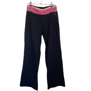ALO Yoga Black and Pink Boot Cut Pants Size S